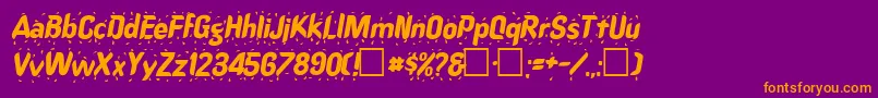 SplasherMedium Font – Orange Fonts on Purple Background
