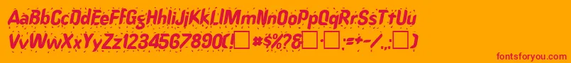 Police SplasherMedium – polices rouges sur fond orange