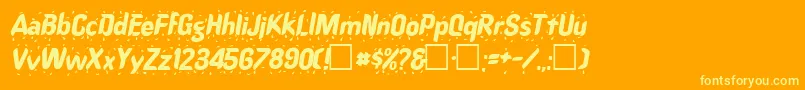 SplasherMedium Font – Yellow Fonts on Orange Background