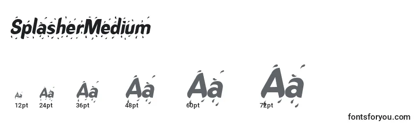 SplasherMedium Font Sizes