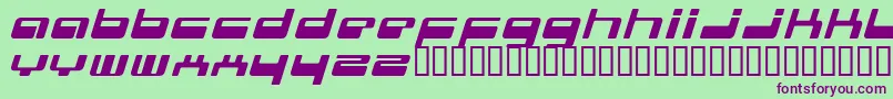 フォントGenotype – 緑の背景に紫のフォント