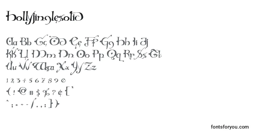 Шрифт Hollyjinglesolid – алфавит, цифры, специальные символы