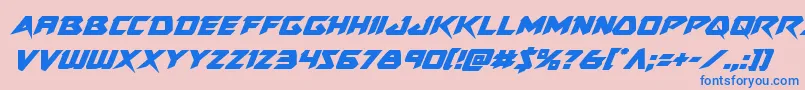 Skirmisherital Font – Blue Fonts on Pink Background