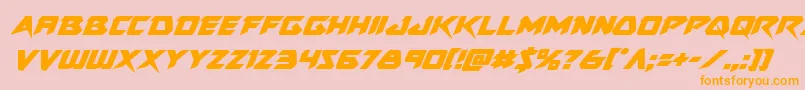 Skirmisherital Font – Orange Fonts on Pink Background