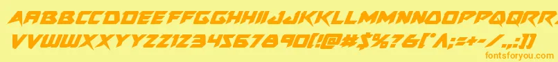 Skirmisherital Font – Orange Fonts on Yellow Background