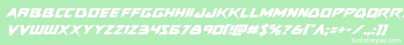 Skirmisherital Font – White Fonts on Green Background