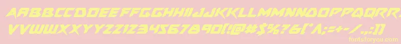 Skirmisherital Font – Yellow Fonts on Pink Background