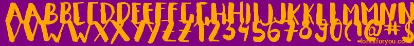Summeron Font – Orange Fonts on Purple Background