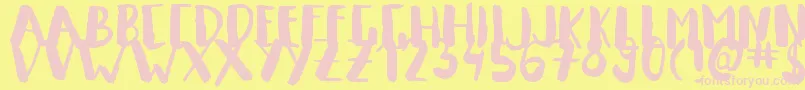 Summeron Font – Pink Fonts on Yellow Background