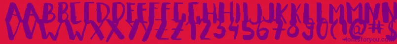Summeron Font – Purple Fonts on Red Background