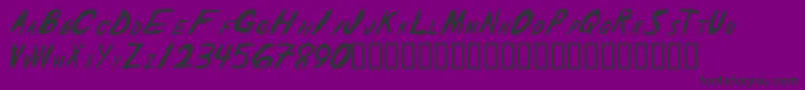 フォントTheshaker – 紫の背景に黒い文字