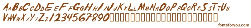 Theshaker Font – Brown Fonts on White Background