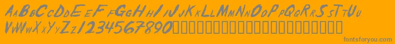 Theshaker Font – Gray Fonts on Orange Background