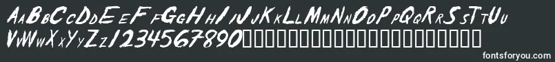 Theshaker-fontti – valkoiset fontit mustalla taustalla