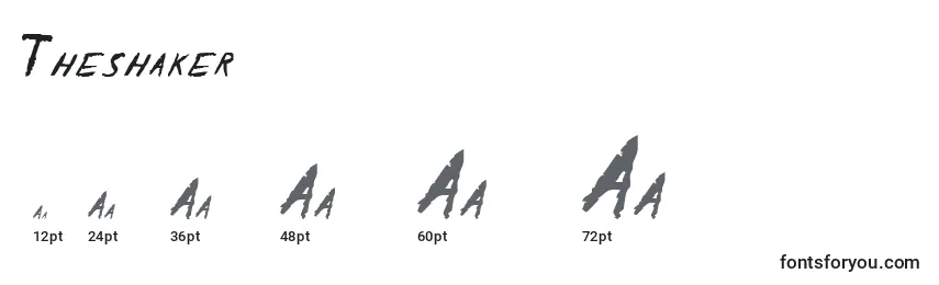 Theshaker Font Sizes