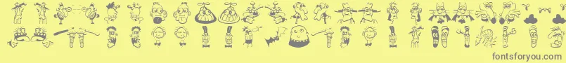 Шрифт Strangetypes – серые шрифты на жёлтом фоне