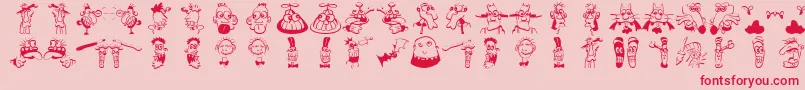 fuente Strangetypes – Fuentes Rojas Sobre Fondo Rosa