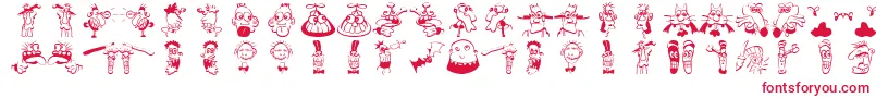 Strangetypes Font – Red Fonts on White Background