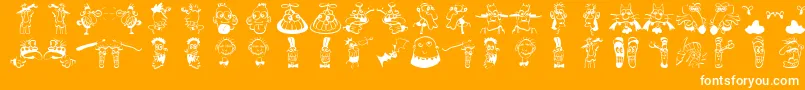 Strangetypes Font – White Fonts on Orange Background