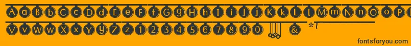 Шрифт PartyTime – чёрные шрифты на оранжевом фоне