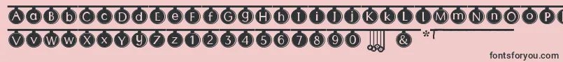 フォントPartyTime – ピンクの背景に黒い文字