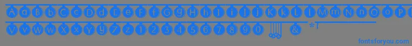 PartyTime Font – Blue Fonts on Gray Background