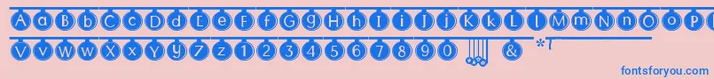 Шрифт PartyTime – синие шрифты на розовом фоне