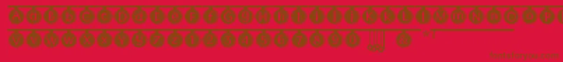 Czcionka PartyTime – brązowe czcionki na czerwonym tle