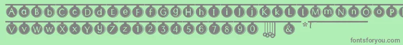 PartyTime Font – Gray Fonts on Green Background