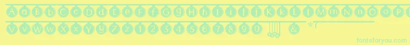 More about PartyTime Font PartyTime Font – Green Fonts on Yellow Background