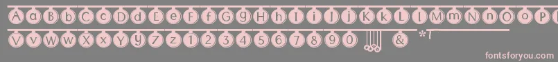 フォントPartyTime – 灰色の背景にピンクのフォント