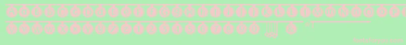 PartyTime-fontti – vaaleanpunaiset fontit vihreällä taustalla