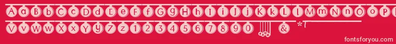 フォントPartyTime – 赤い背景にピンクのフォント