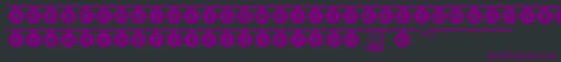 PartyTime-Schriftart – Violette Schriften auf schwarzem Hintergrund