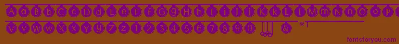 PartyTime Font – Purple Fonts on Brown Background