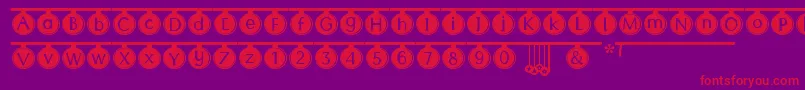 PartyTime Font – Red Fonts on Purple Background