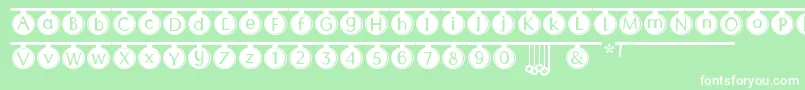 PartyTime Font – White Fonts on Green Background