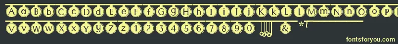 PartyTime Font – Yellow Fonts on Black Background