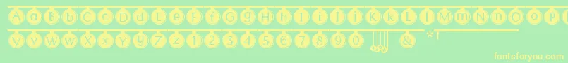 PartyTime Font – Yellow Fonts on Green Background