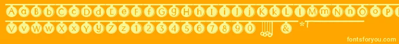 PartyTime Font – Yellow Fonts on Orange Background