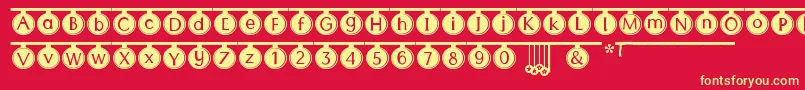PartyTime Font – Yellow Fonts on Red Background