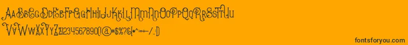 BurenoRegular Font – Black Fonts on Orange Background