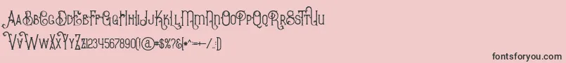 BurenoRegular Font – Black Fonts on Pink Background