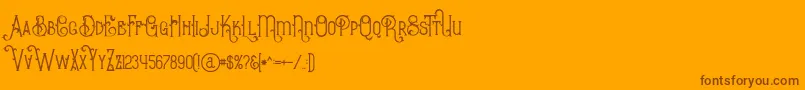 BurenoRegular Font – Brown Fonts on Orange Background