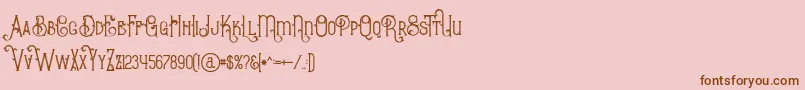 BurenoRegular Font – Brown Fonts on Pink Background