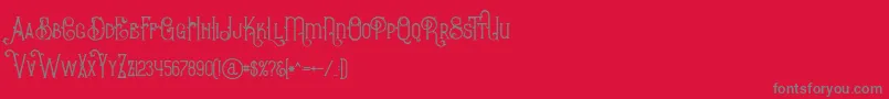 BurenoRegular Font – Gray Fonts on Red Background