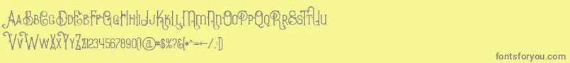 BurenoRegular Font – Gray Fonts on Yellow Background