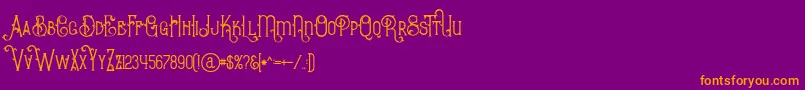 Police BurenoRegular – polices orange sur fond violet