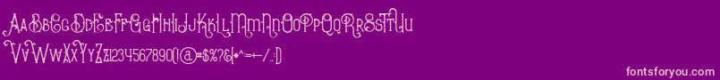 BurenoRegular Font – Pink Fonts on Purple Background