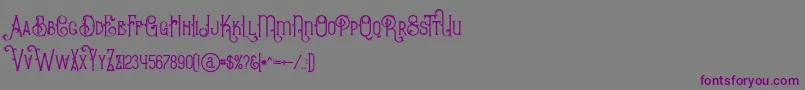 BurenoRegular Font – Purple Fonts on Gray Background